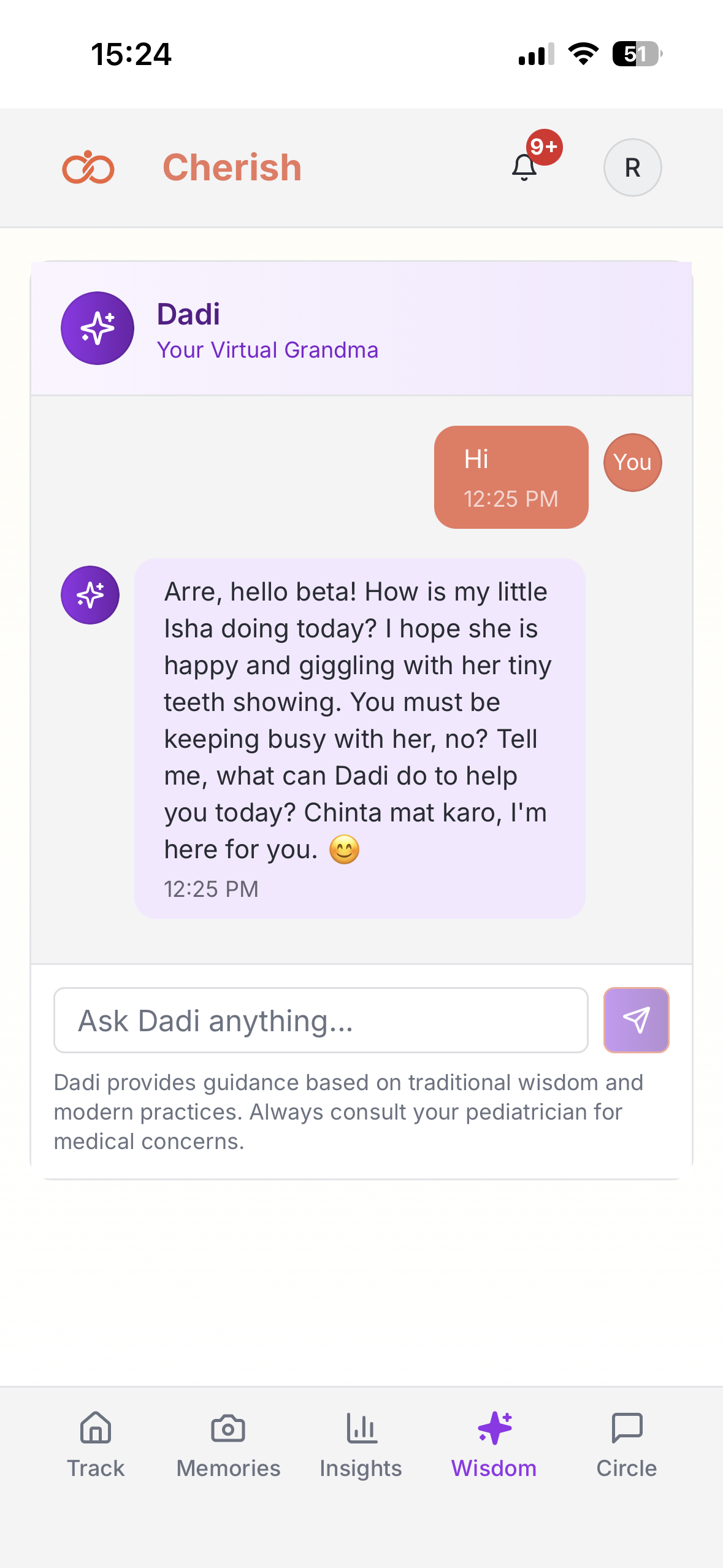 AI Dadi chat — your virtual grandma