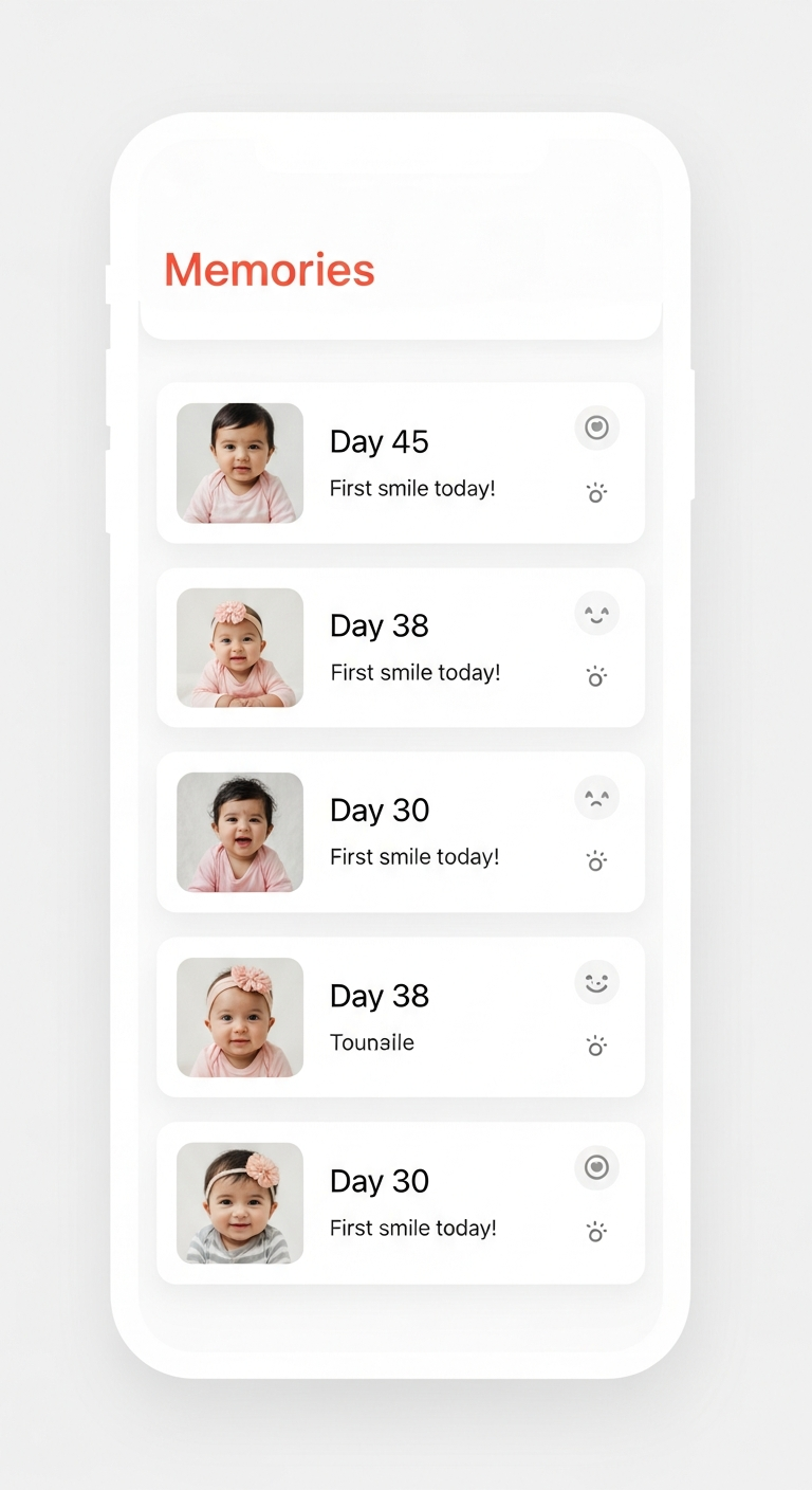 Baby memories timeline